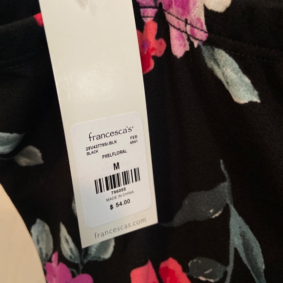 Black floral mini dress - Picture 4 of 4